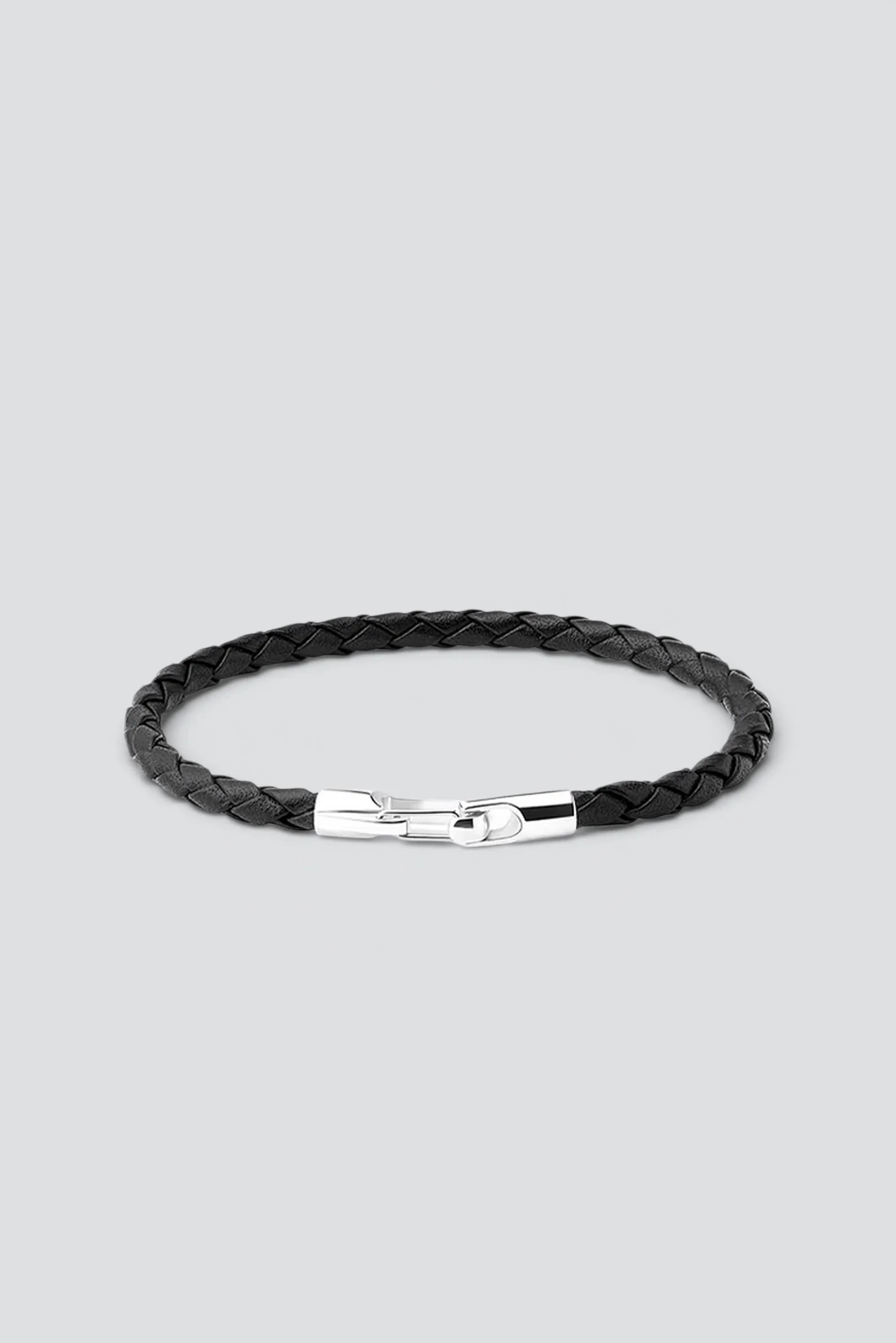Sterling Silver Ames Leather Bracelet