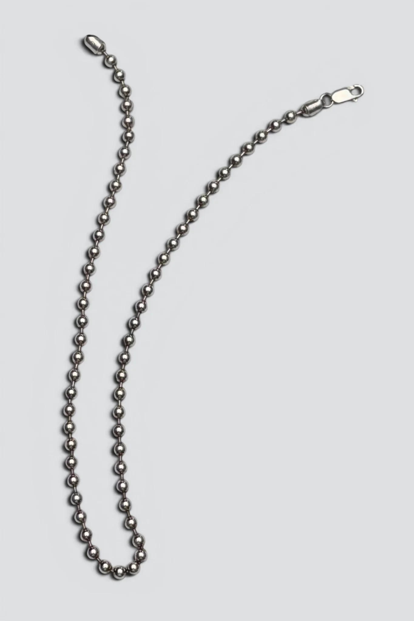 Sterling Silver Ball Bead Necklace - Image 3