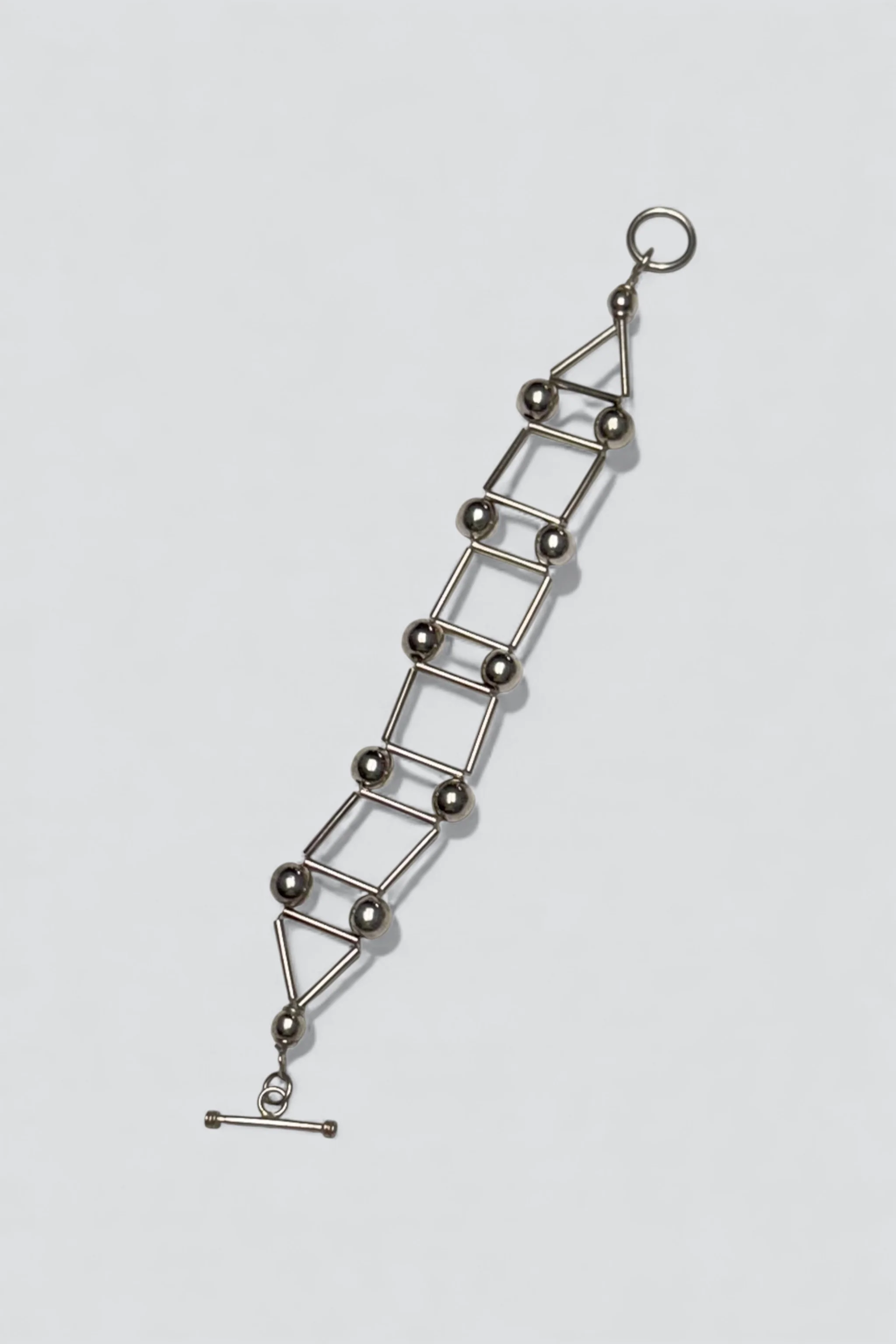 Sterling Silver Ball Ladder Bracelet - Image 2
