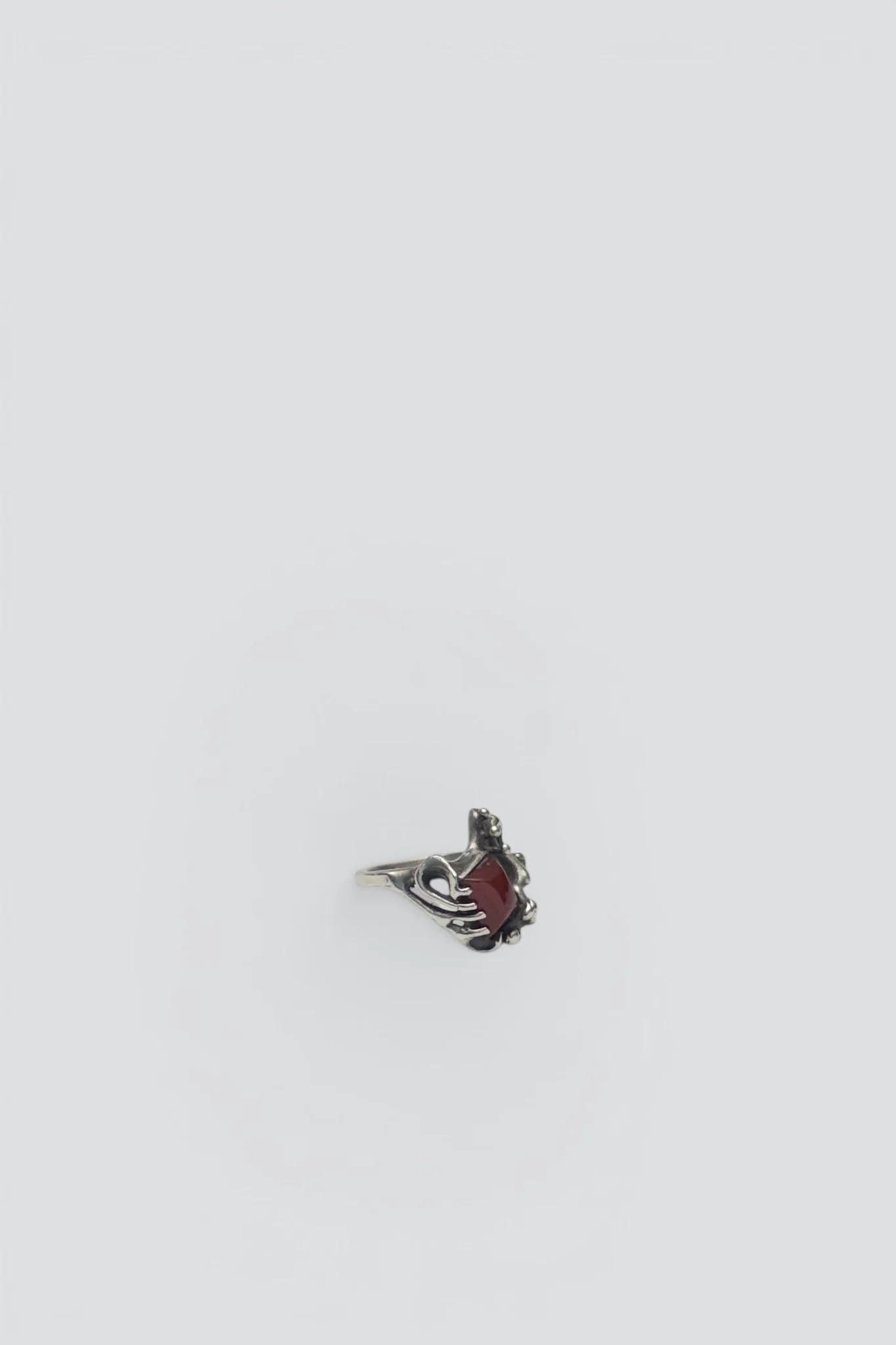 Sterling Silver Carnelian Abstract Ring - Image 2