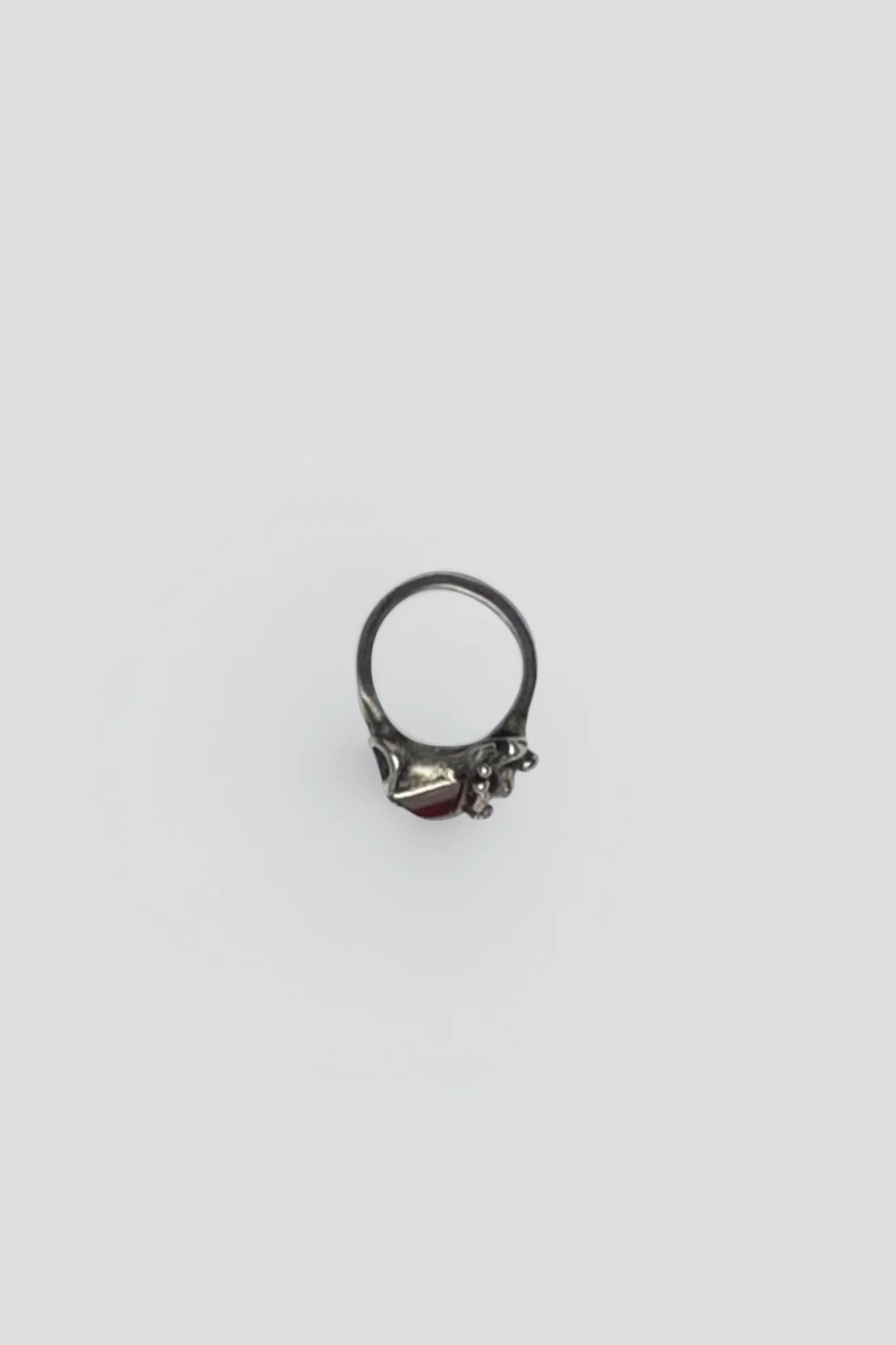 Sterling Silver Carnelian Abstract Ring - Image 3