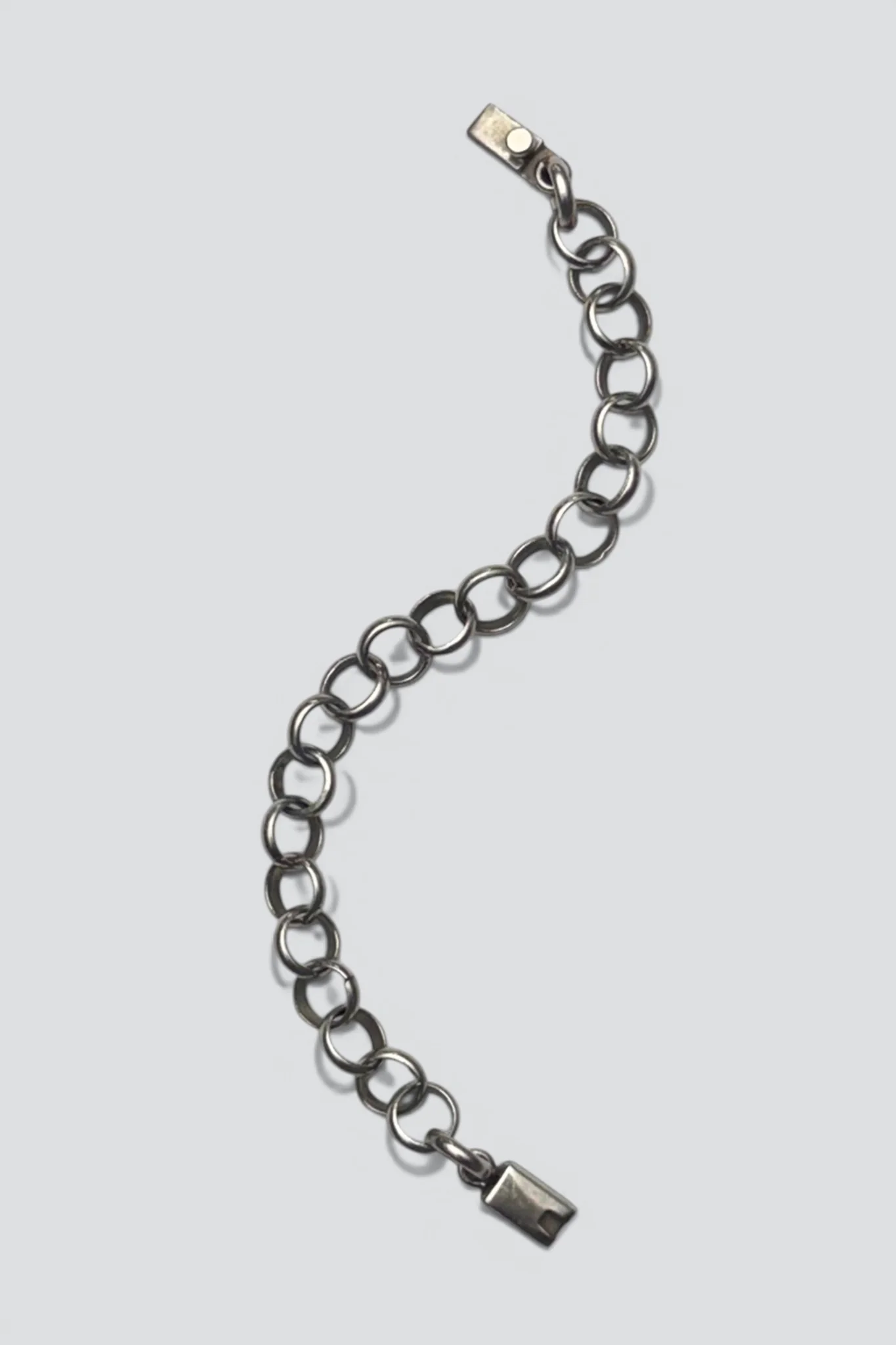 Sterling Silver Circle Chain Bracelet - Image 3