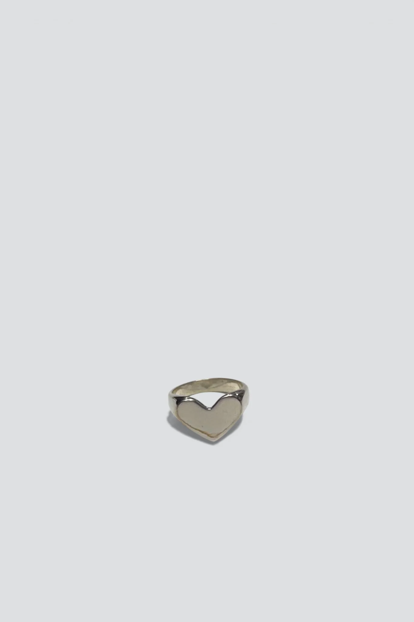 Sterling Silver Flat Heart Ring