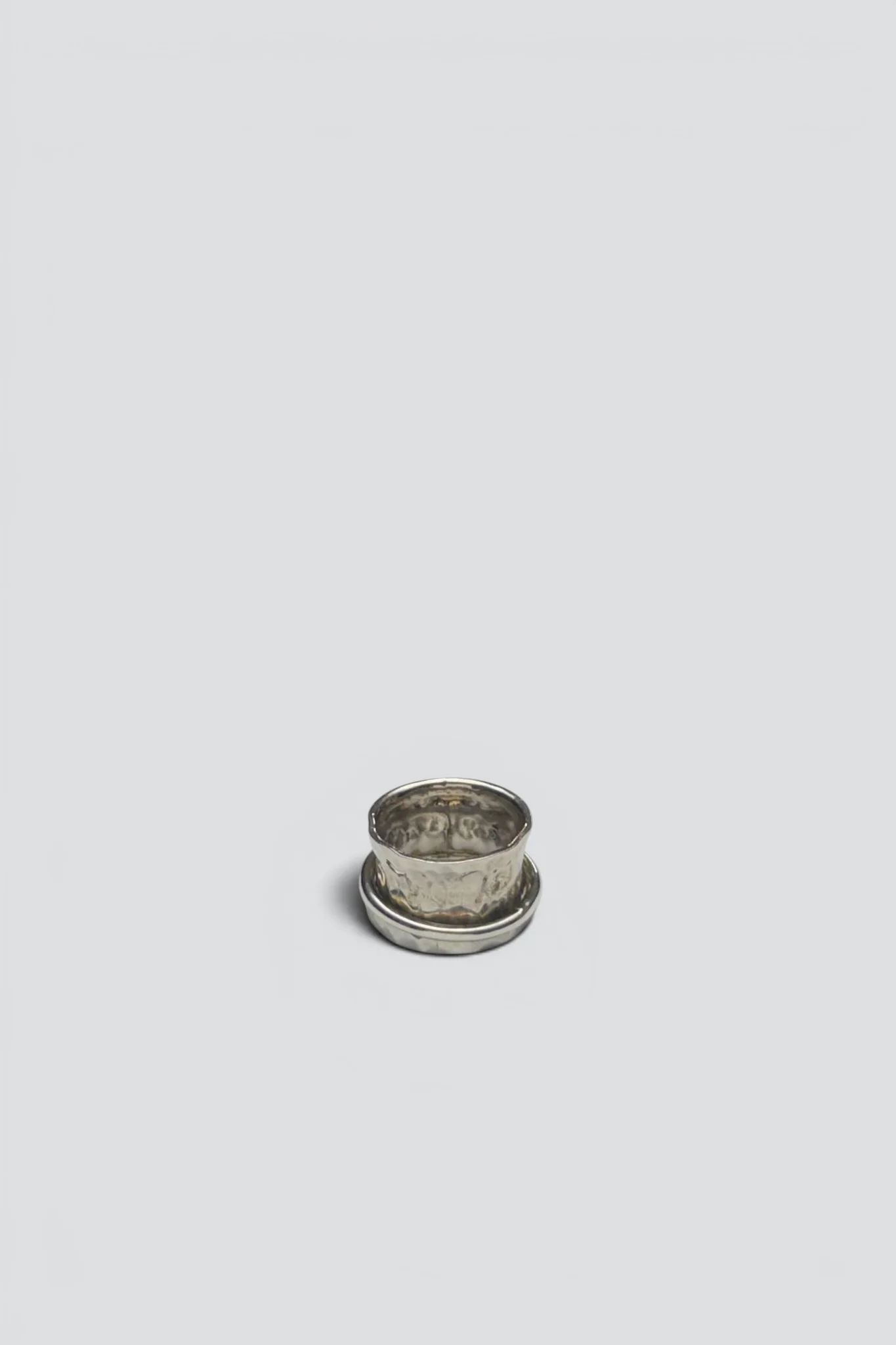 Sterling Silver Hammered Kinetic Ring