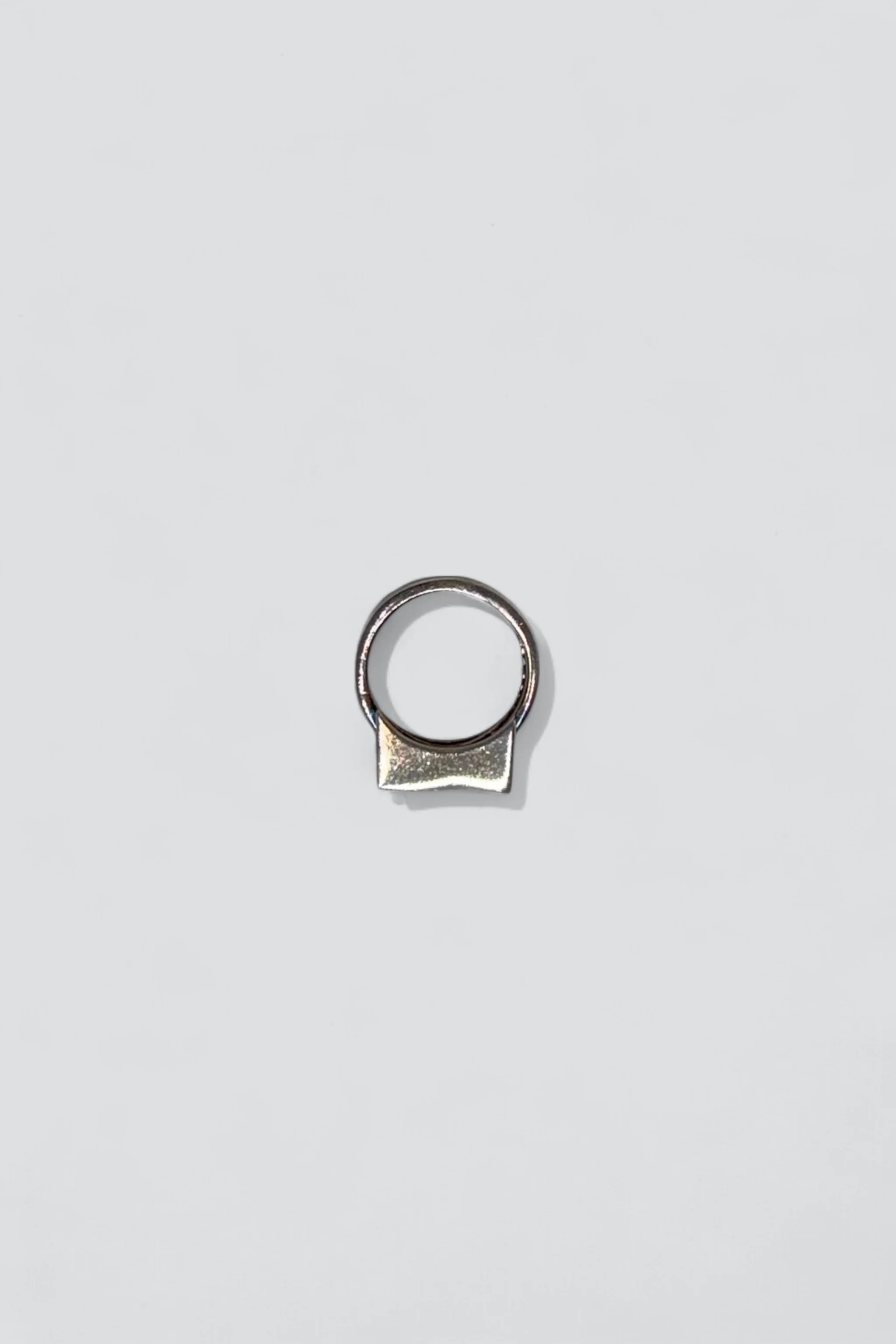 Sterling Silver Hammered Square Ring - Image 3