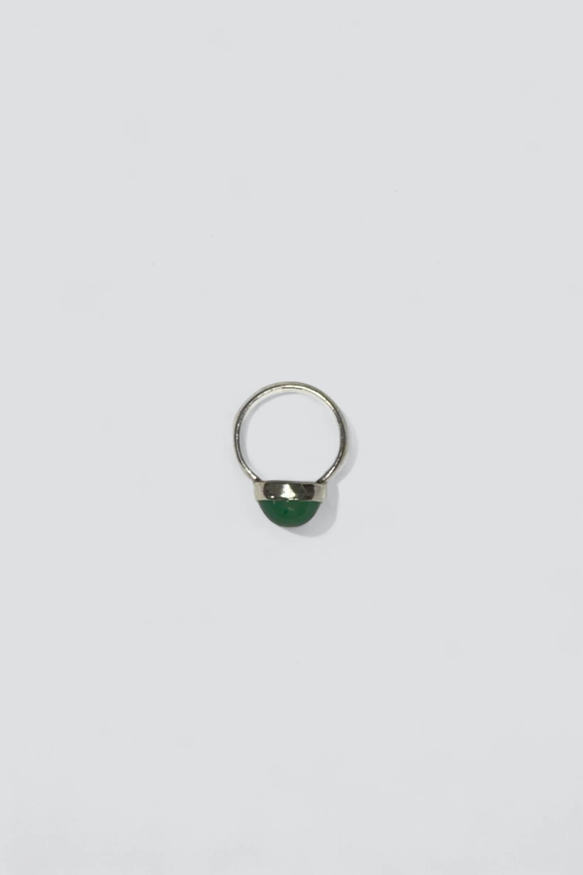 Sterling Silver Jade Oval Signet Ring - Image 3