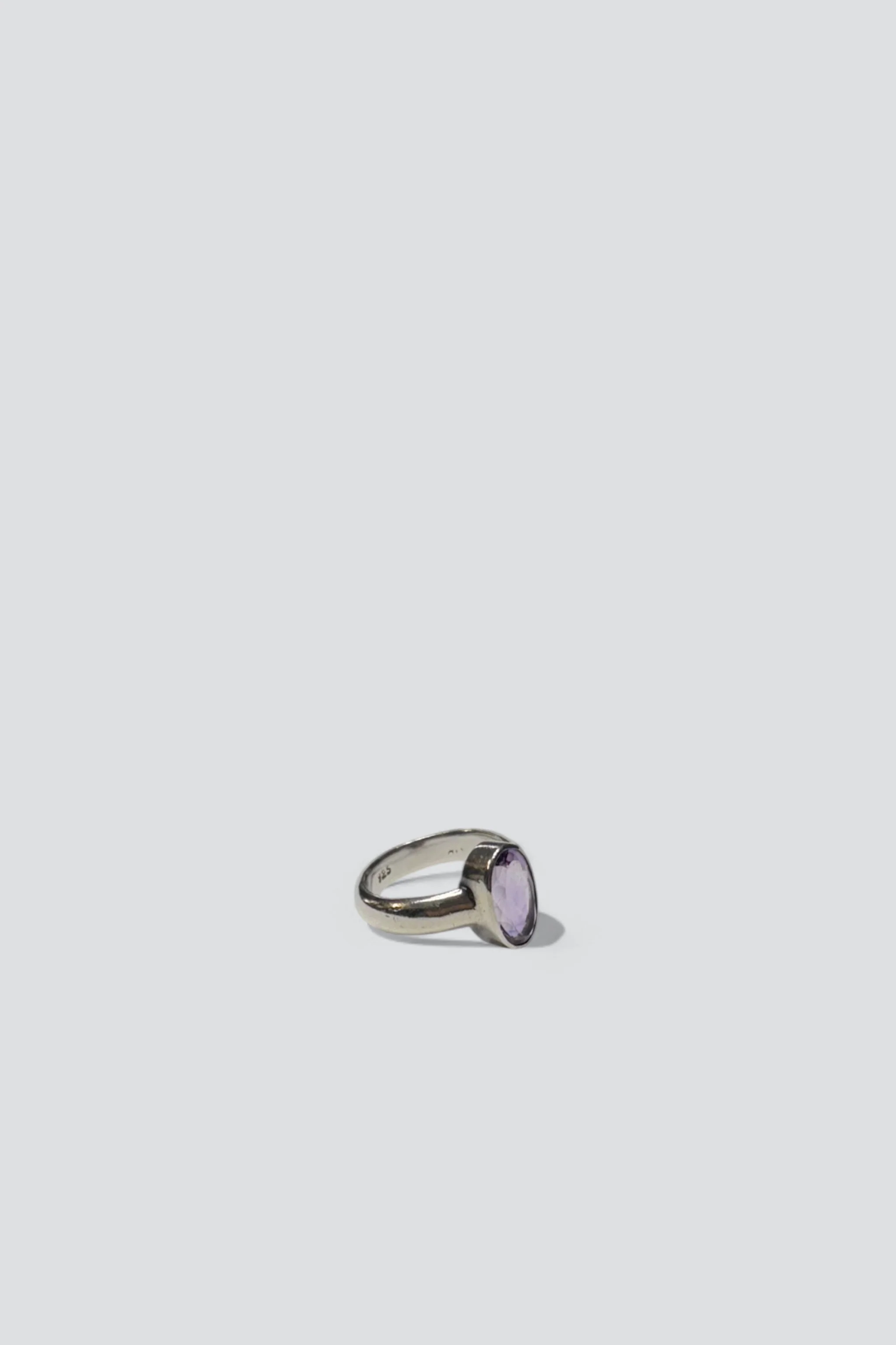 Sterling Silver Oval Amethyst Ring - Image 2