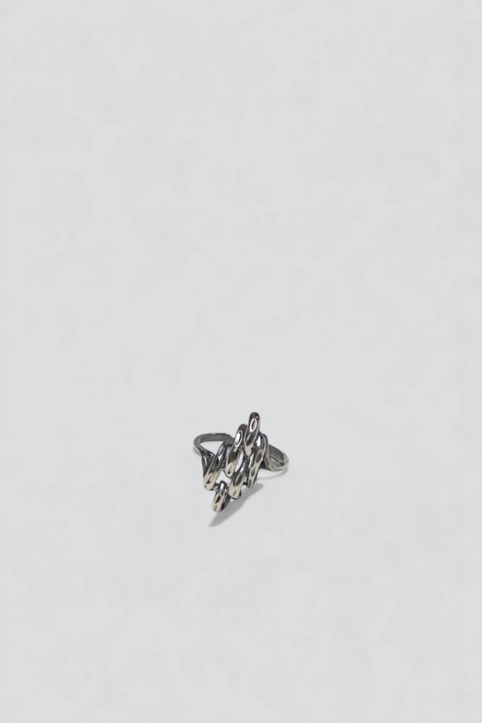 Sterling Silver Ridge Cluster Ring