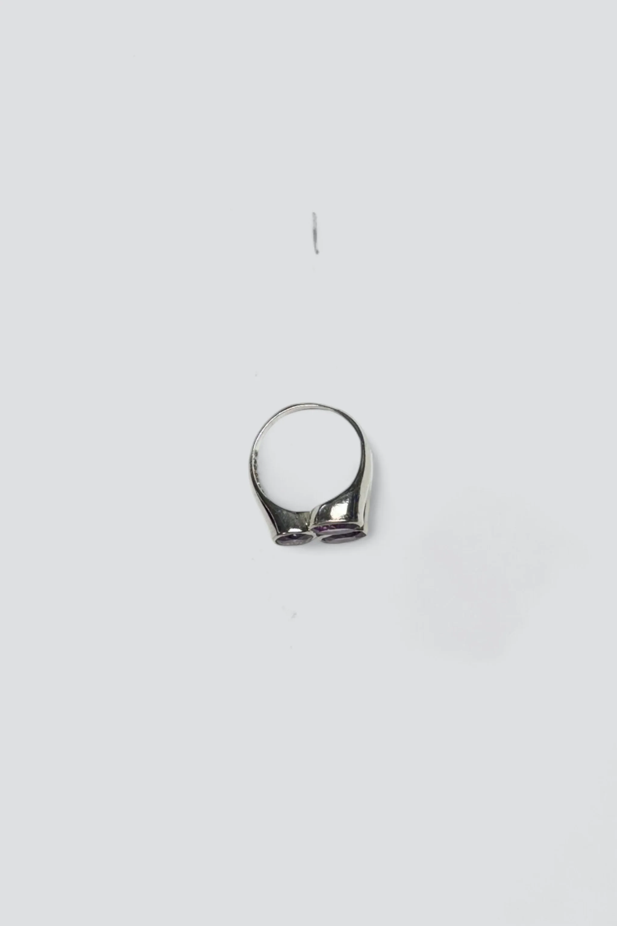 Sterling Silver Triple Amethyst Ring - Image 3