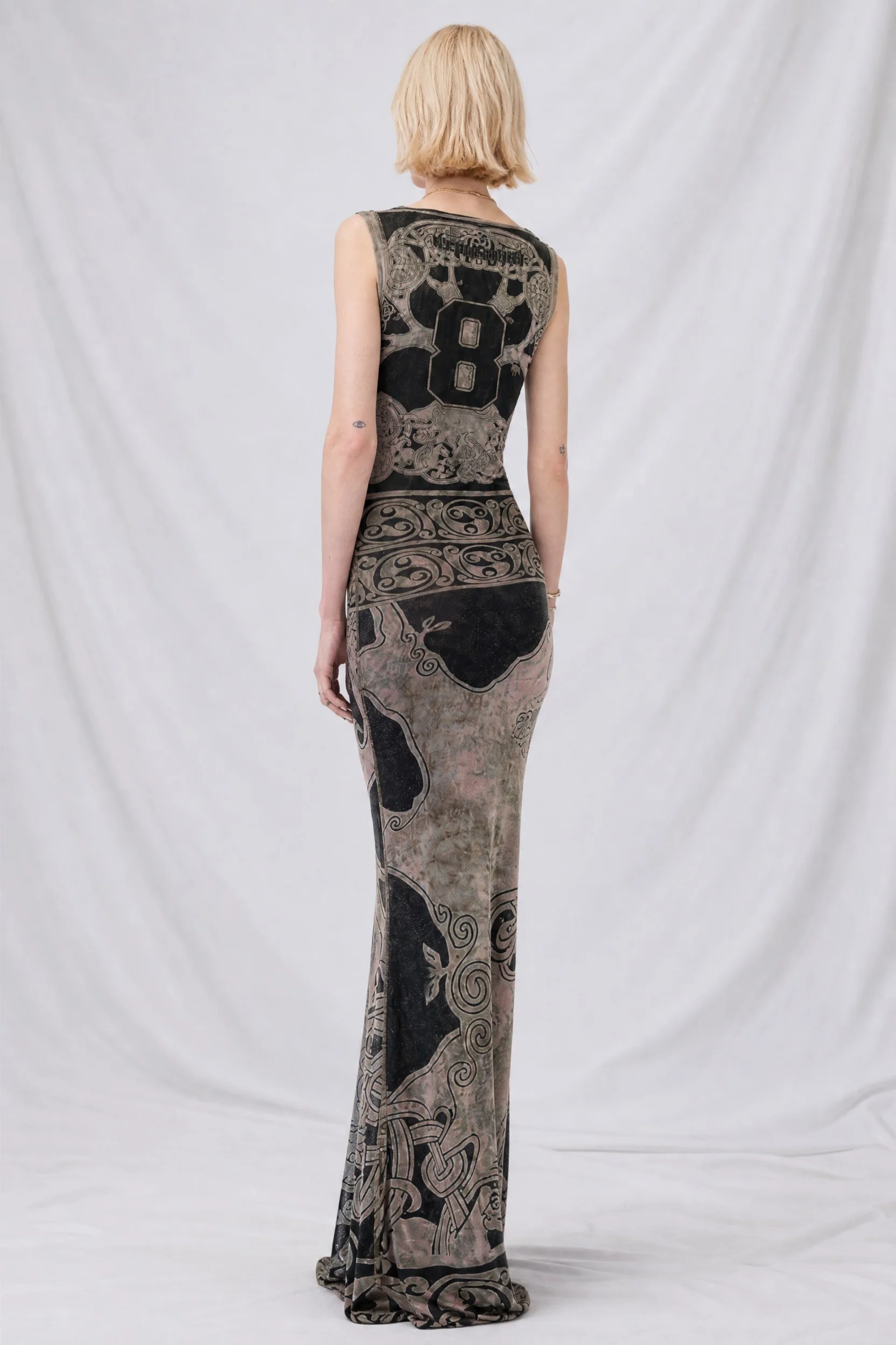 Tree Of Life Mesh Maxi Gown - Image 3