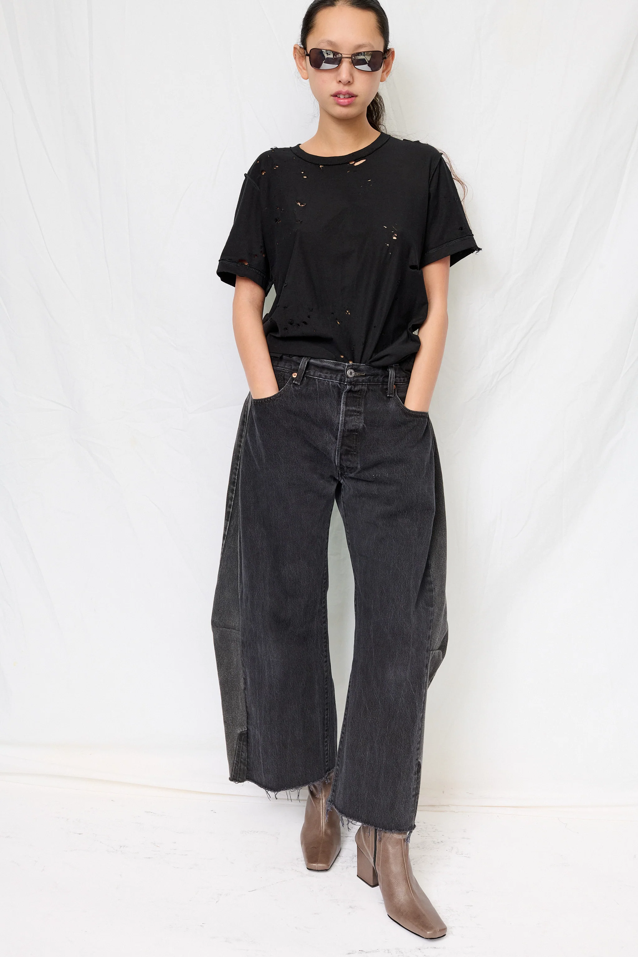 Vintage Black Reworked Lasso Jean - Image 5