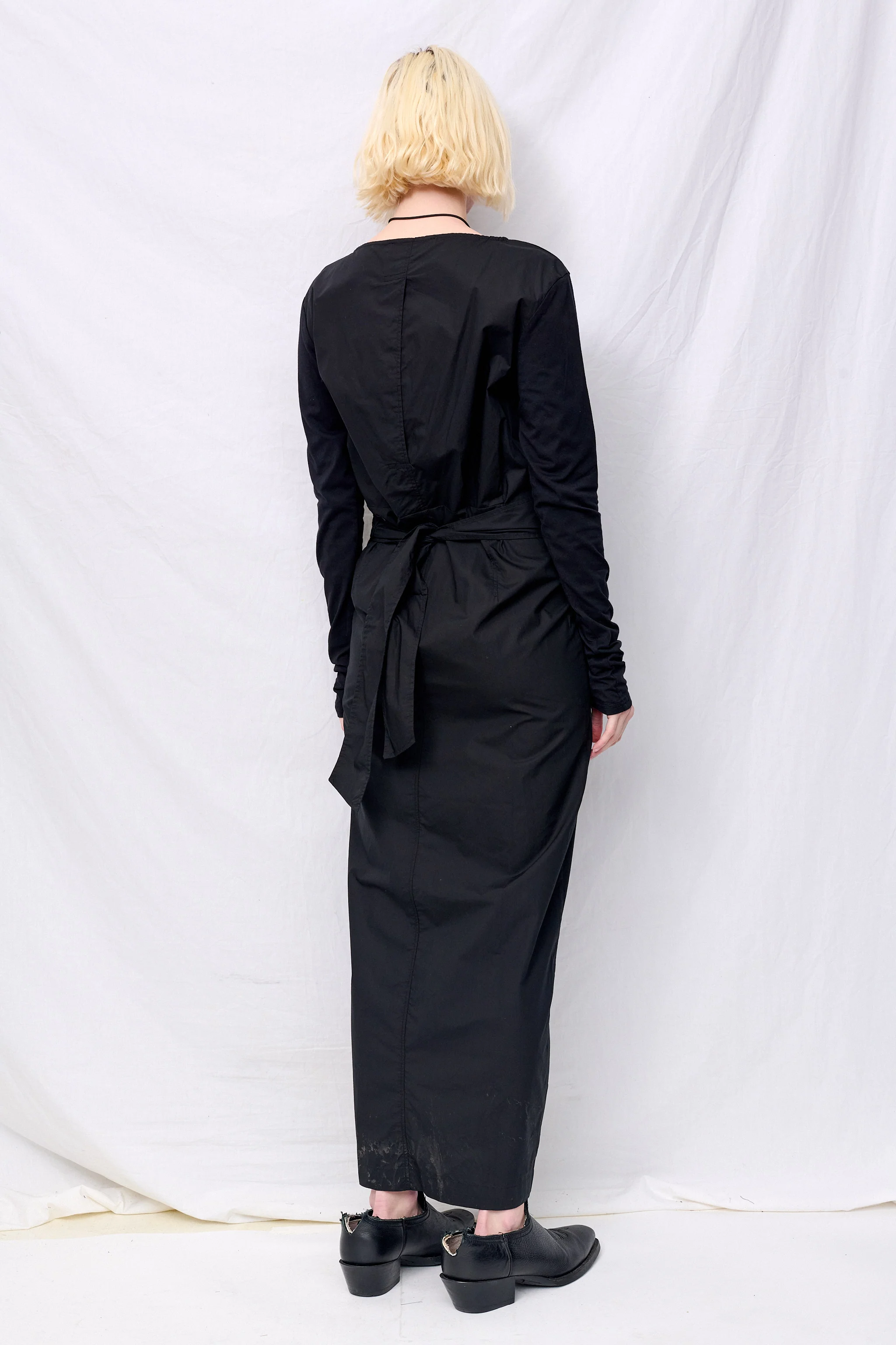 Void Black Clean Jersey Twisted Dress - Image 5