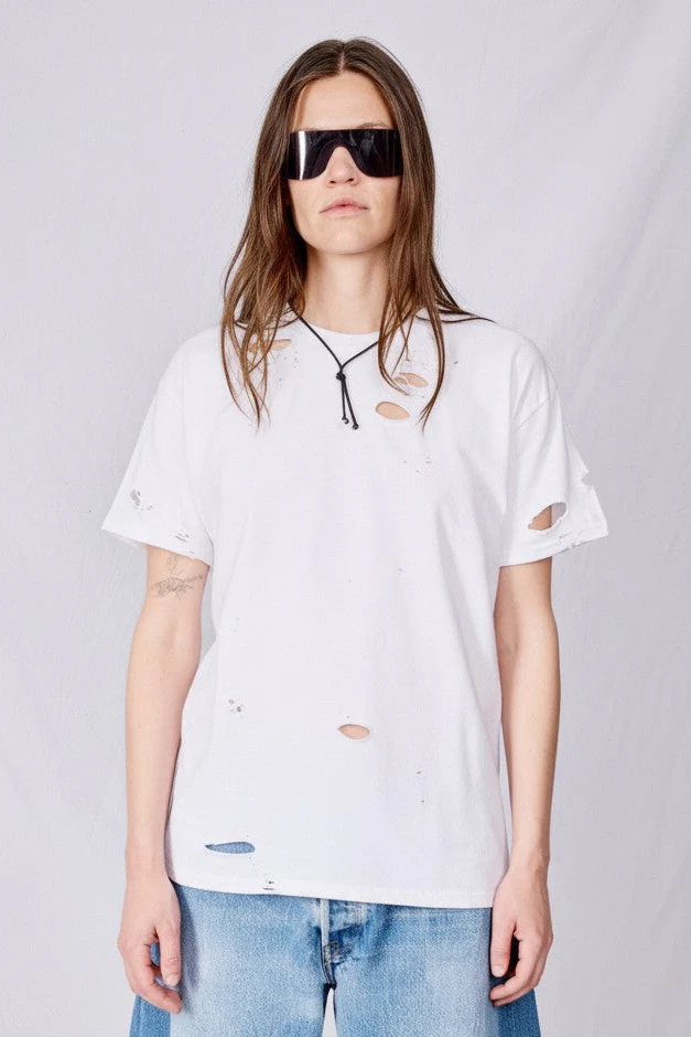 Distressed White T-Shirt - Image 3