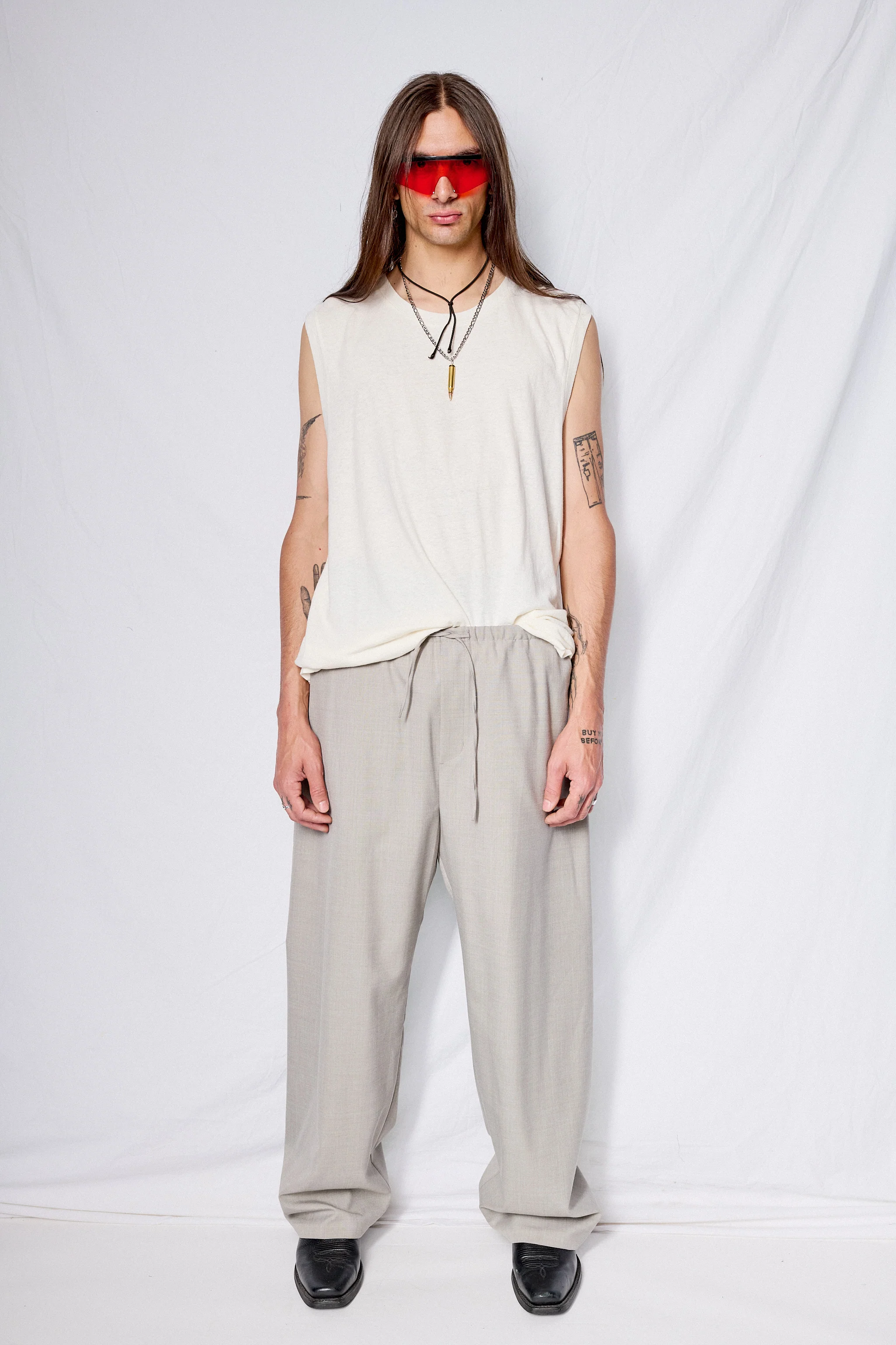White Malibu Muscle Tee - Image 3