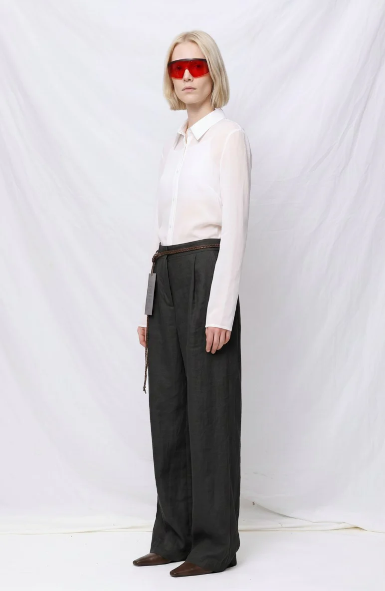White Sheer Slim Shirt - Image 3